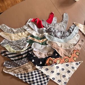 Assorted Baby Bandana Bibs - Multi-Color Set